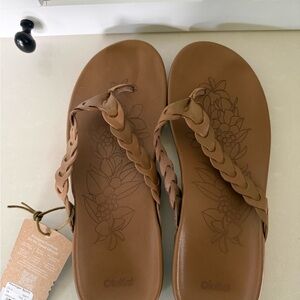 OluKai Women's Brown Braided Sandals